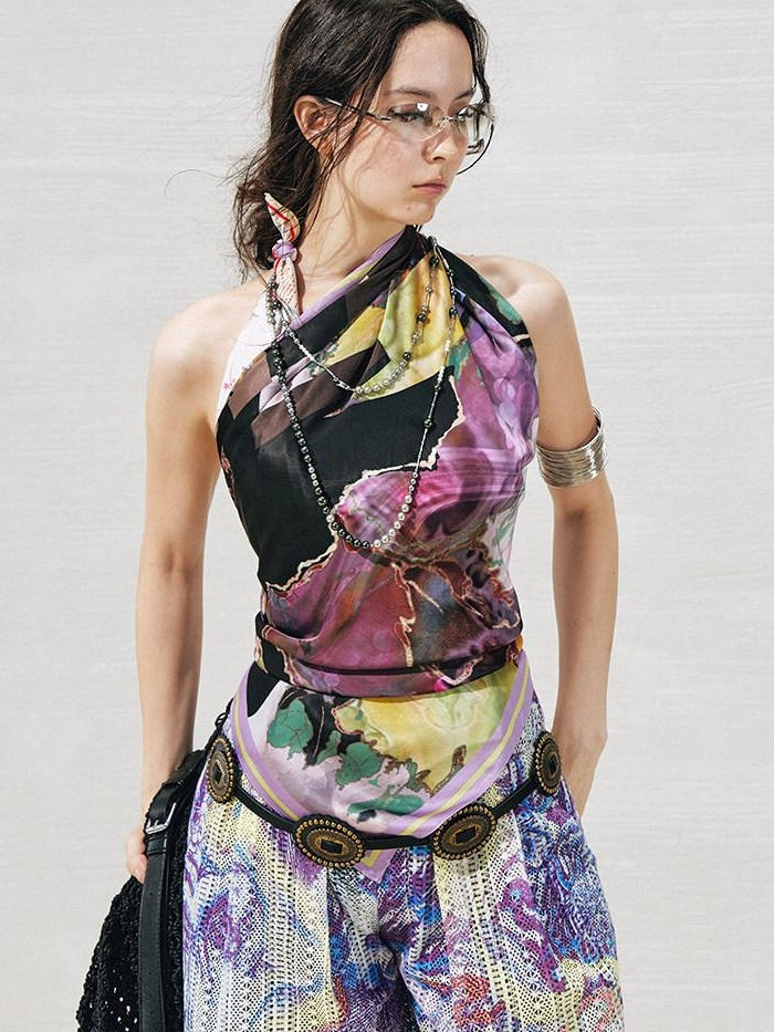 OfAkiva Lightweight Printed Slim Fit Short Small Square One Size Fashion Women Scarves
