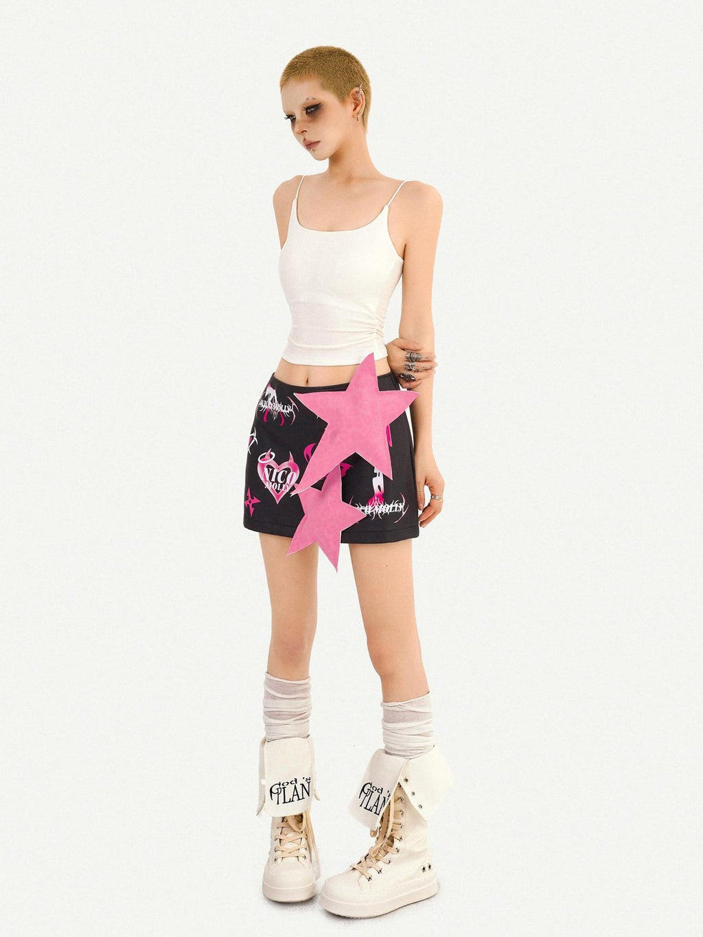 Nico Molly Slim Cropped A Line Narrow Strap No Padding Women Layering Camisoles