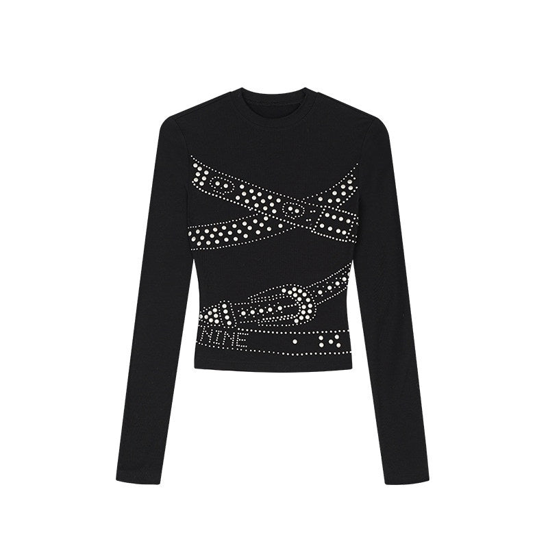 ZERO_Lyocell_Studded_Slim_Fit_Long_Sleeve_High_Waisted_Casual_Women_Top_&_Pants_Sets_MISSTT