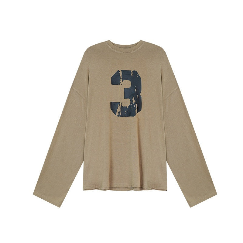 ZERO_Viscose_Knit_Loose_Midlength_Number_Print_Round_Neck_Unisex_Long_Sleeve_T-Shirts_MISSTT