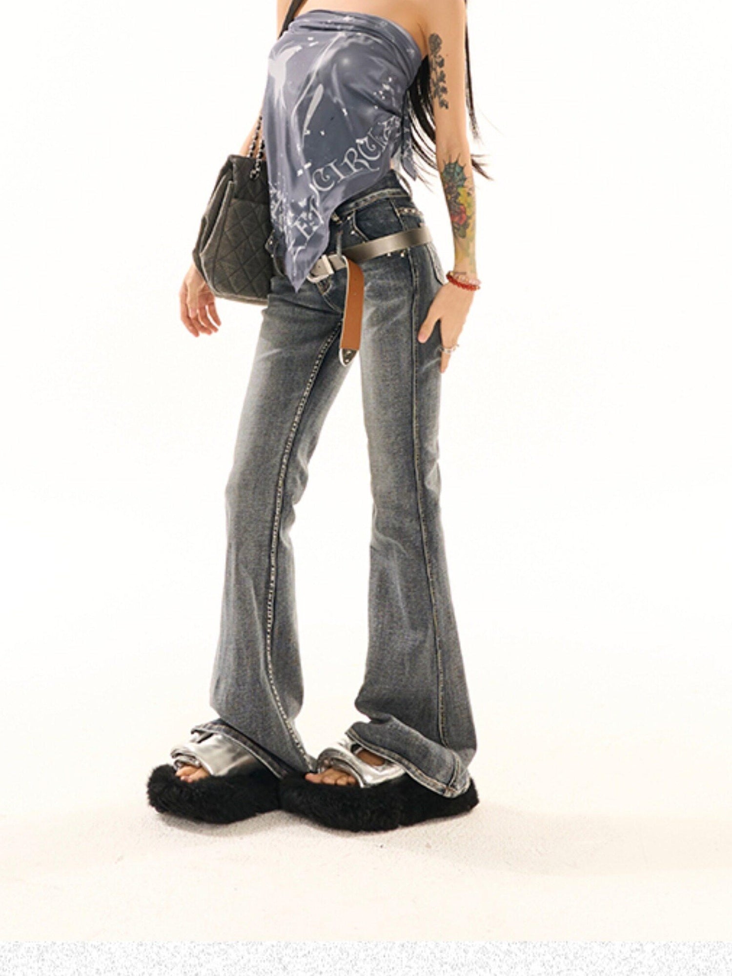 ZERO Decorative Polyester Scarf Style Oversized Letter Print Unisex Tube Tops