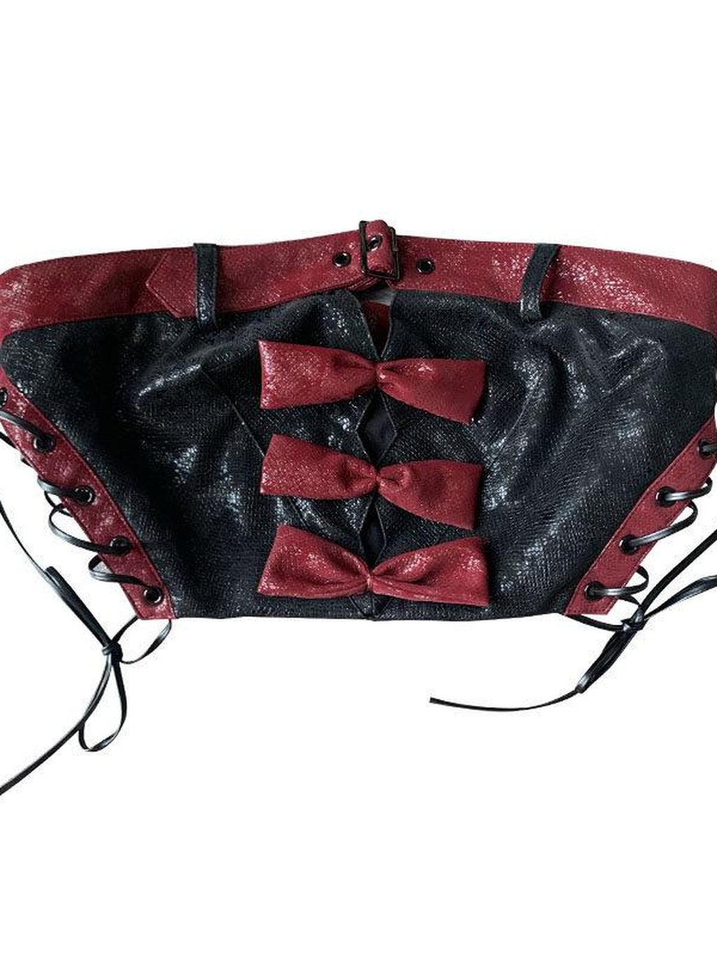 WSW Original Cropped Strapless Polyester Red Black Women Tube Tops / Bandeaus