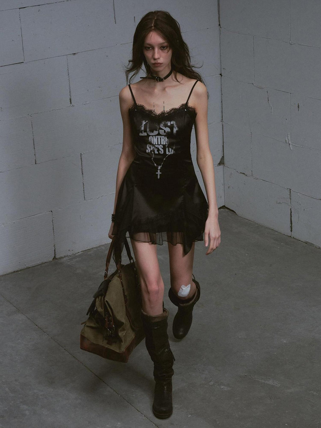 Cest Nous Cinched Waist Street Style Sleeveless A Line Spaghetti Strap Casual Minidresses
