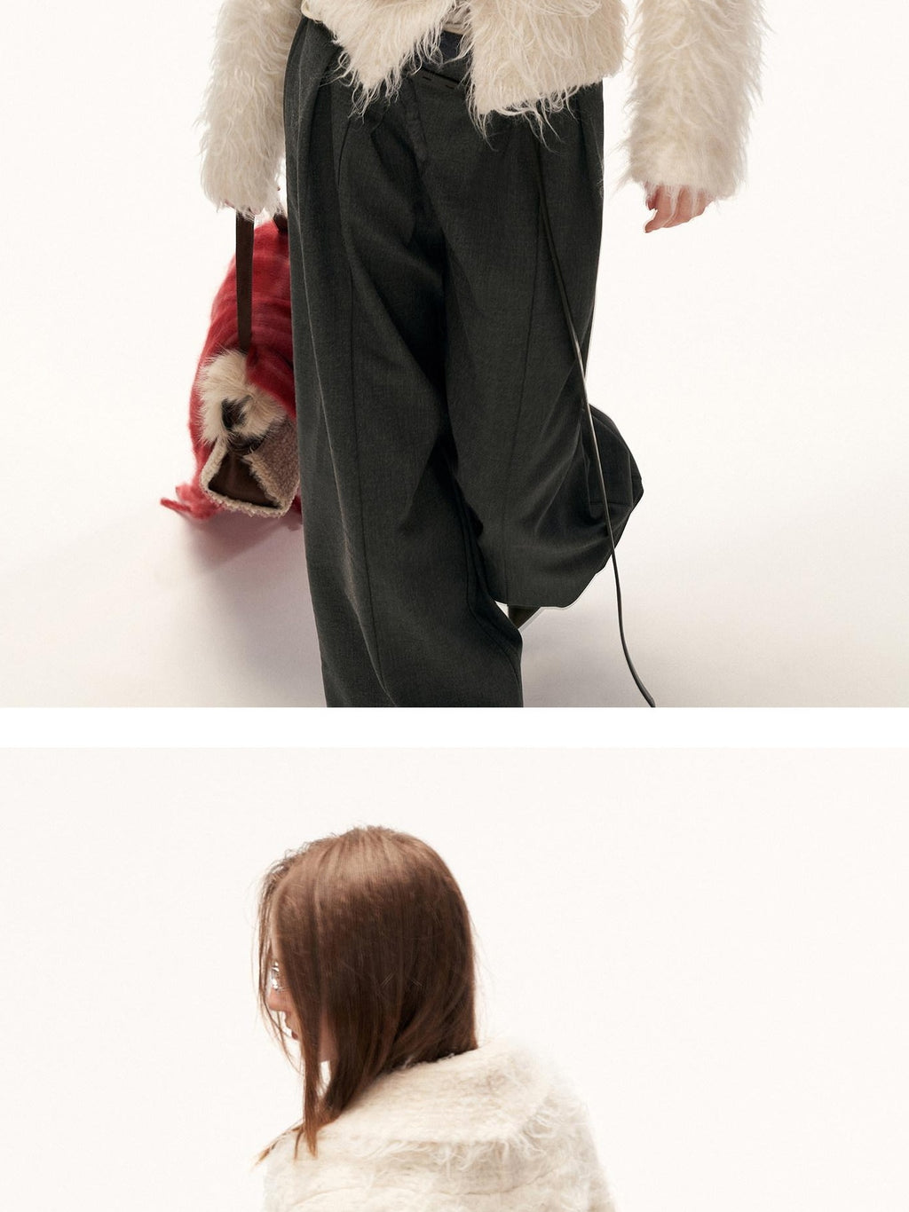 MAMC Acrylic Wool Blend Relaxed Lapel Collar Women Commuter Open Knit Cardigans