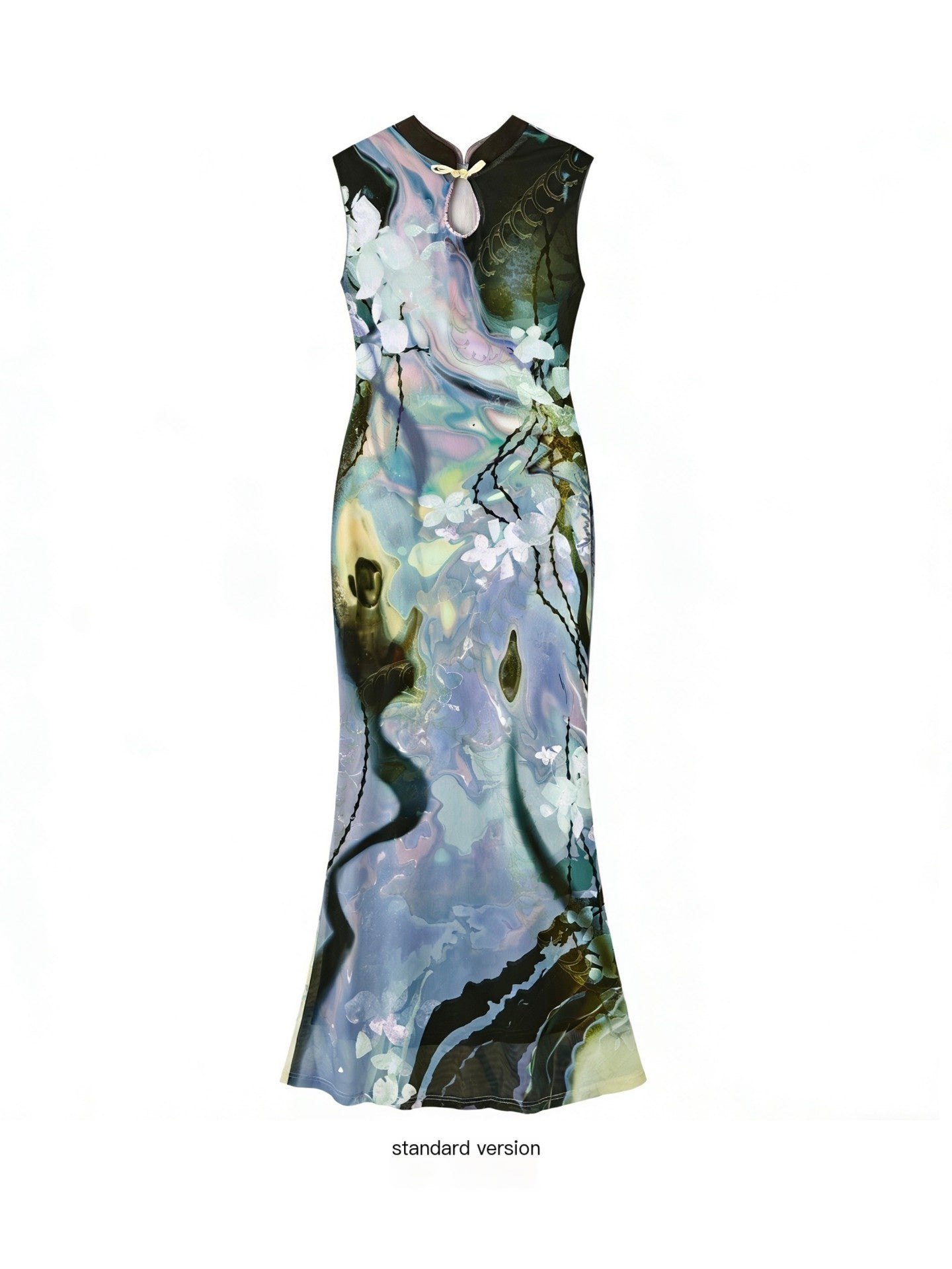 OfAkiva_Printed_High_Waist_Stand_Collar_Sleeveless_Slim_Mermaid_Women_Maxi_Dresses_MISSTT