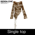 REDDACHIC_Coffee_Tie_Dye_Ruffle_Distressed_Bell_Sleeve_Slim_Women'S_Long_Sleeve_T-Shirts_MISSTT