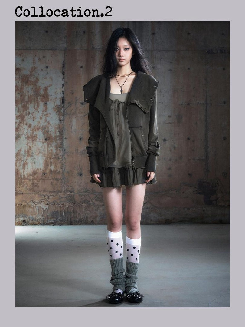 Cest Nous Micro Stretch Cotton Punk Patchwork Spaghetti Strap Everyday Minidresses