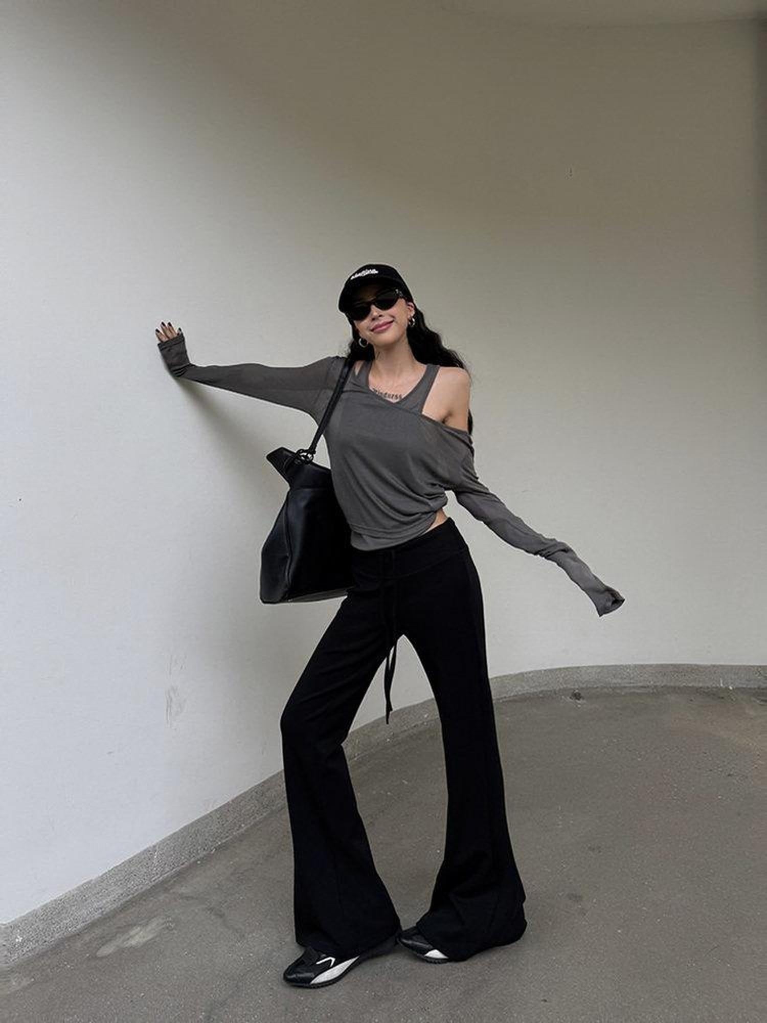 ZERO Lightweight Two Piece Pullover Slim Fit Sexy Women Layered Long Sleeve T-Shirts