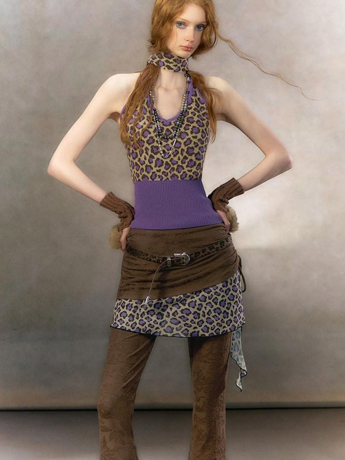 OfAkiva Cozy Cashmere Three Piece Vintage Cardigan Cami High Waist Top & Pants Sets