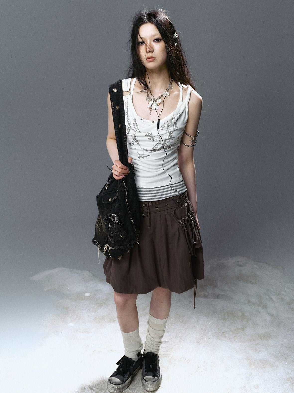 Cest Nous Sparkling Original Artificial Crystal Chain Women Silver Jewelry Necklaces