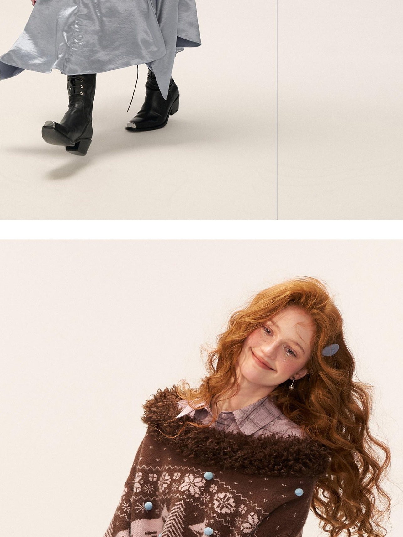 MAMC Cute Animal V-neck Loose Fit Commuter Pullover For Women Knitwear Sweaters