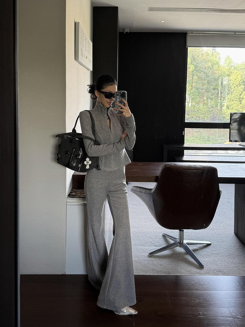 ZERO Soft Viscose Slight Stretch Casual Long Sleeve Long Pants Women Top & Pants Sets
