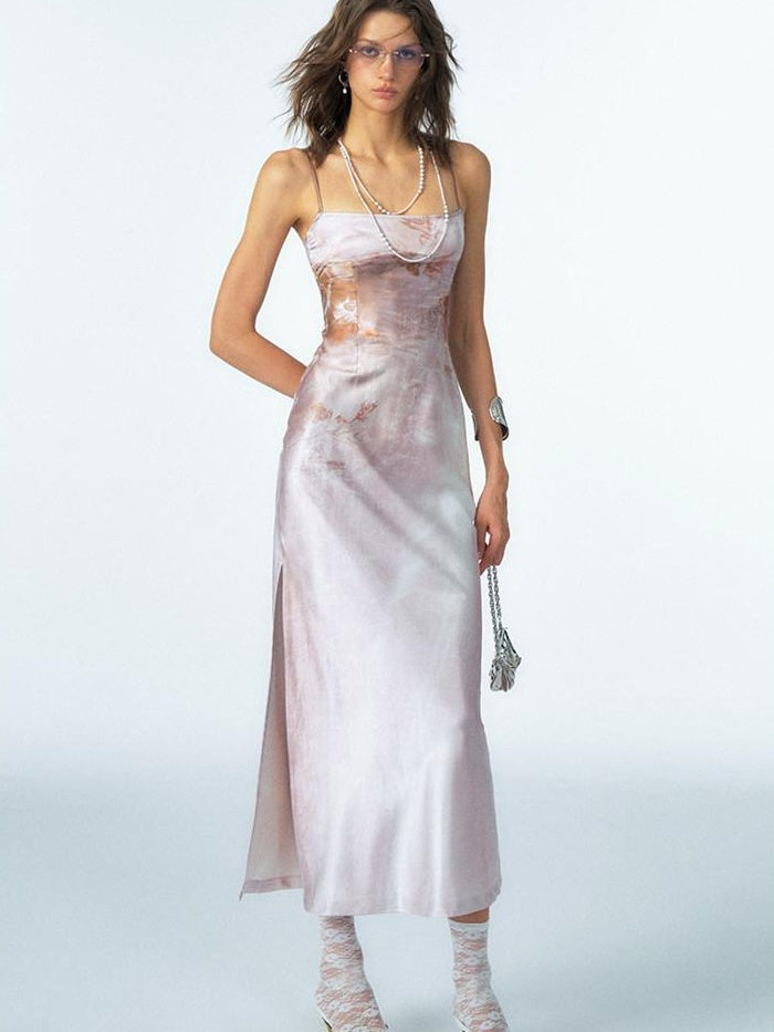 OfAkiva Organza Ombre High Waist Sexy A Line Slip Women Citywalk Maxi Dresses