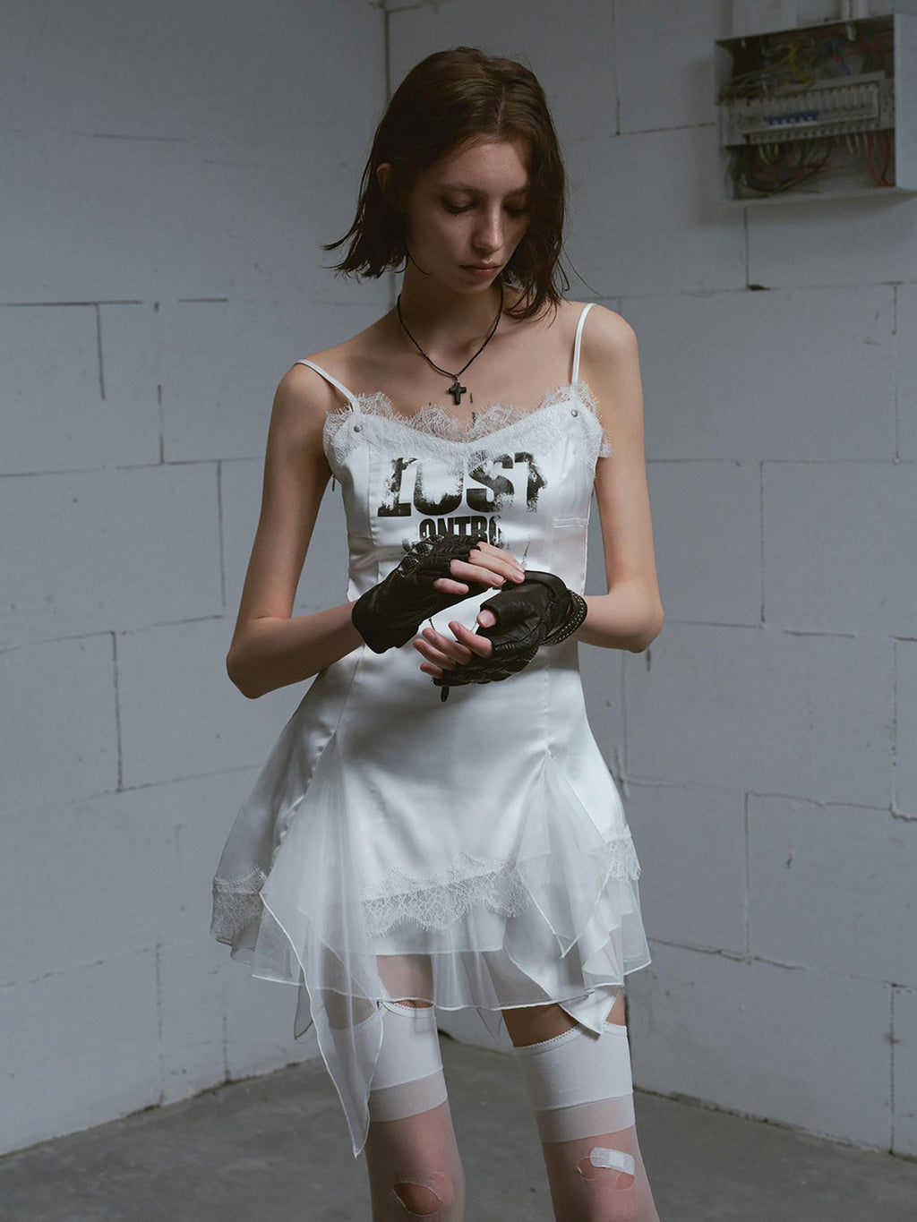 Cest Nous Cinched Waist Street Style Sleeveless A Line Spaghetti Strap Casual Minidresses