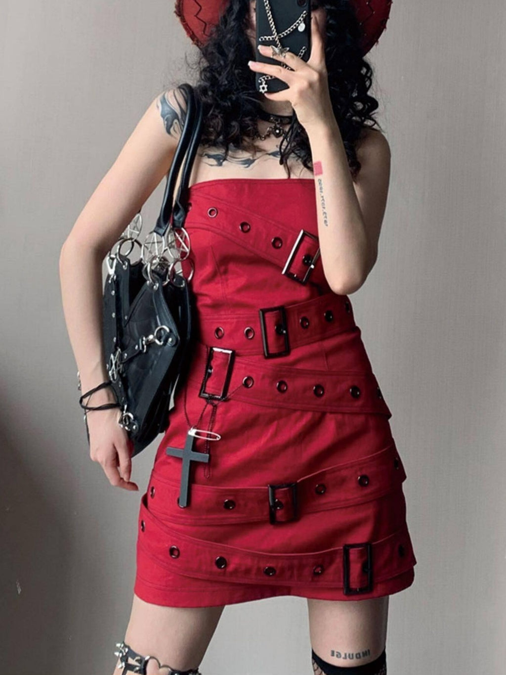 WSW Cotton Sexy Bodycon Tube Sleeveless Party Women Red Black Strapless Mini Dresses