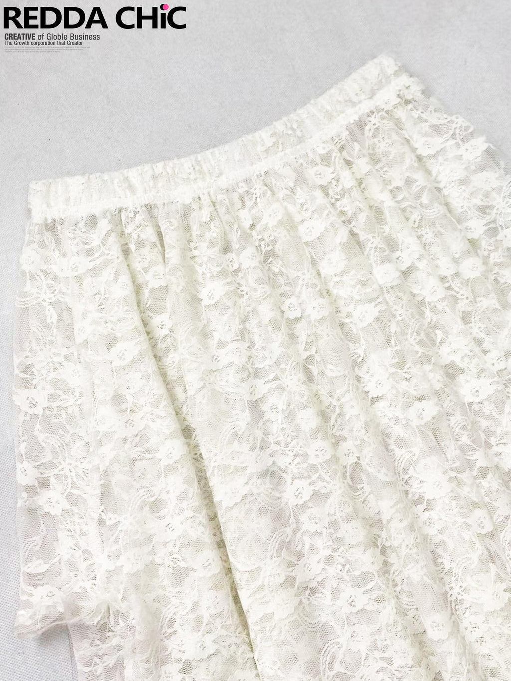 REDDACHIC Vintage Bohemian Asymmetric Spliced High Waist A Line Women'S Lace Midi Skirts