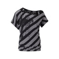 Cest_Nous_Punk_Stripe_Batwing_Short_Sleeve_Asymmetric_Neck_Black_Grey_Offshouldercroptops_MISSTT