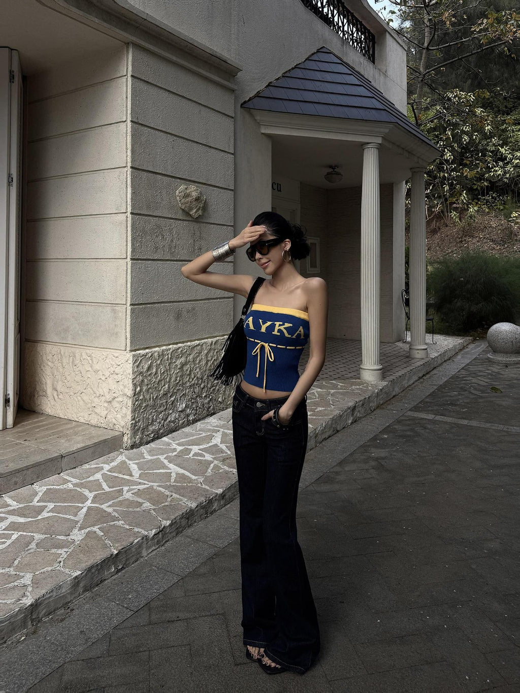 ZERO Soft Viscose Slim Fit Letter Print Casual Short Women Black Blue Tube Tops