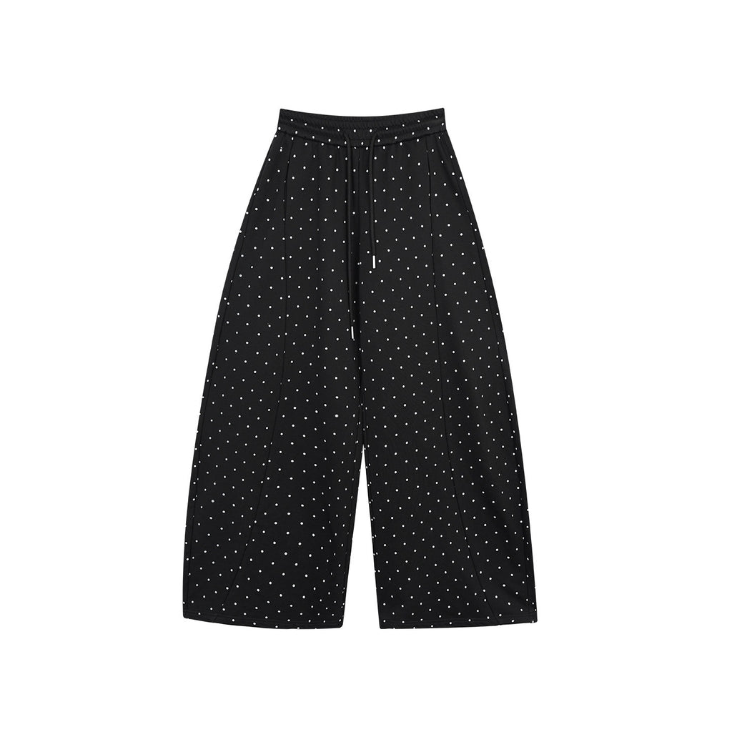 ZERO_Polka_Dot_Cotton_Knit_Elastic_Natural_Waist_Casual_Women_Everyday_Wide_Leg_Pants_MISSTT