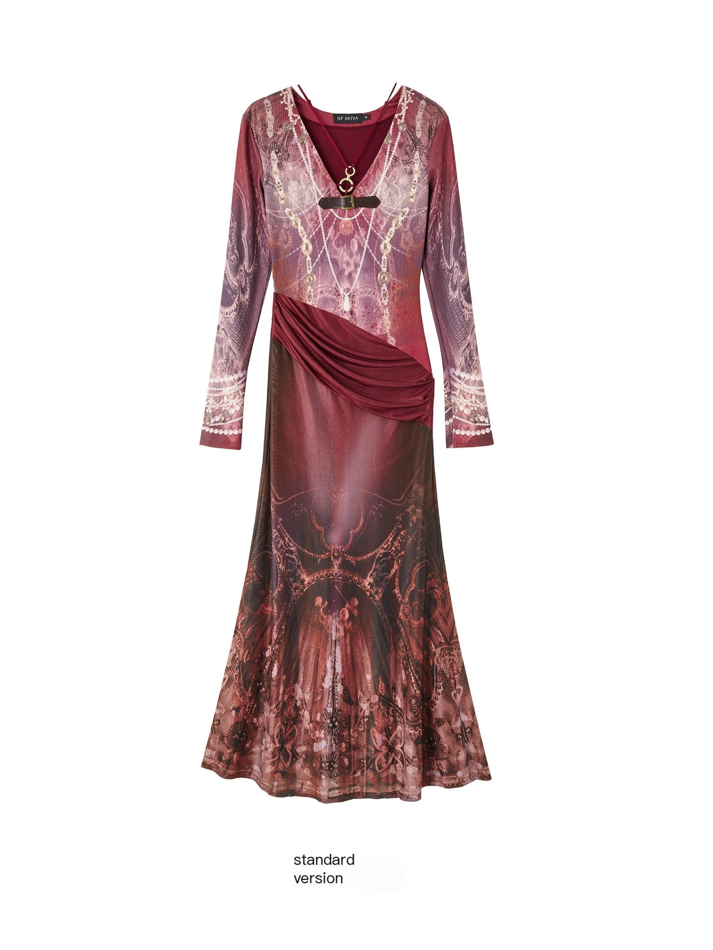 OfAkiva_High_Stretch_High_Waist_Vintage_Floral_V-neck_Long_Sleeve_A_Line_Maxi_Dresses_MISSTT