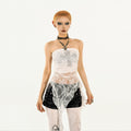Nico_Molly_Fringe_Slim_Fit_Punk_Street_Women_Solid_Black_White_Silver_Tube_Tops_MISSTT