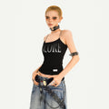 Nico_Molly_Loose_U_Neck_Printed_Short_Non_Padded_Women_Layering_Khaki_Black_Camisoles_MISSTT