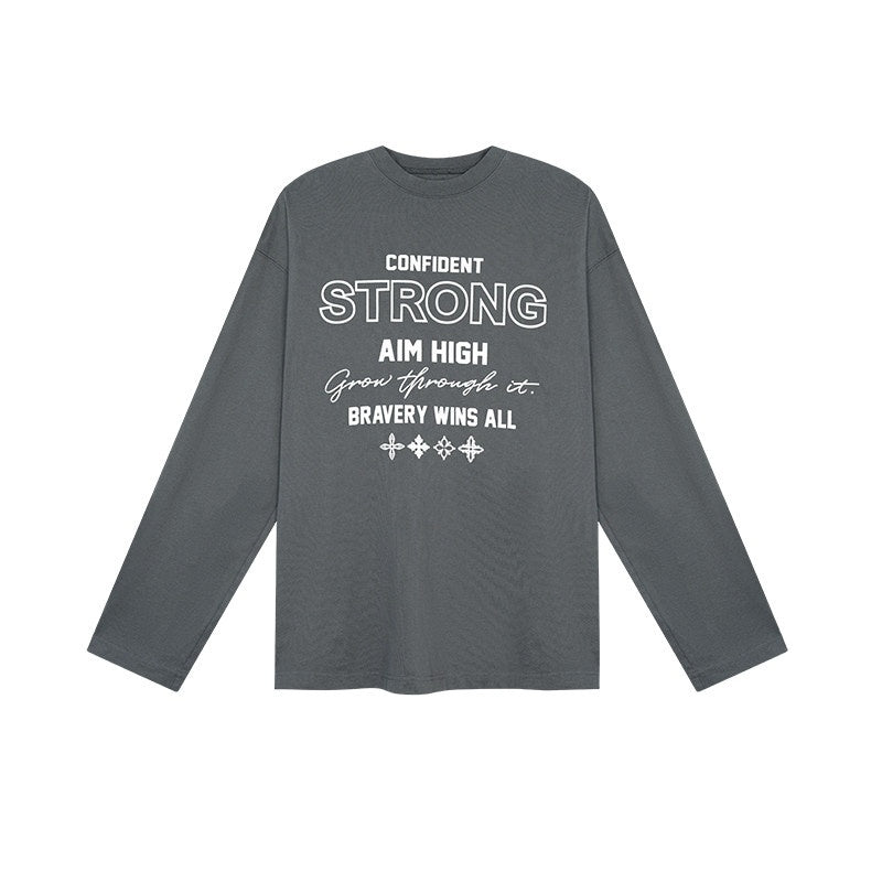 ZERO_Printed_Cotton_Knit_Crewneck_Loose_Fit_Casual_Unisex_Dark_Gray_Pullover_Sweatshirt_MISSTT