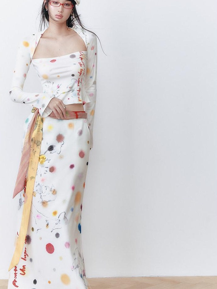 OfAkiva High Waist Printed Floral A Line Relaxed Fit Zipper Casual Women Maxi Skirts