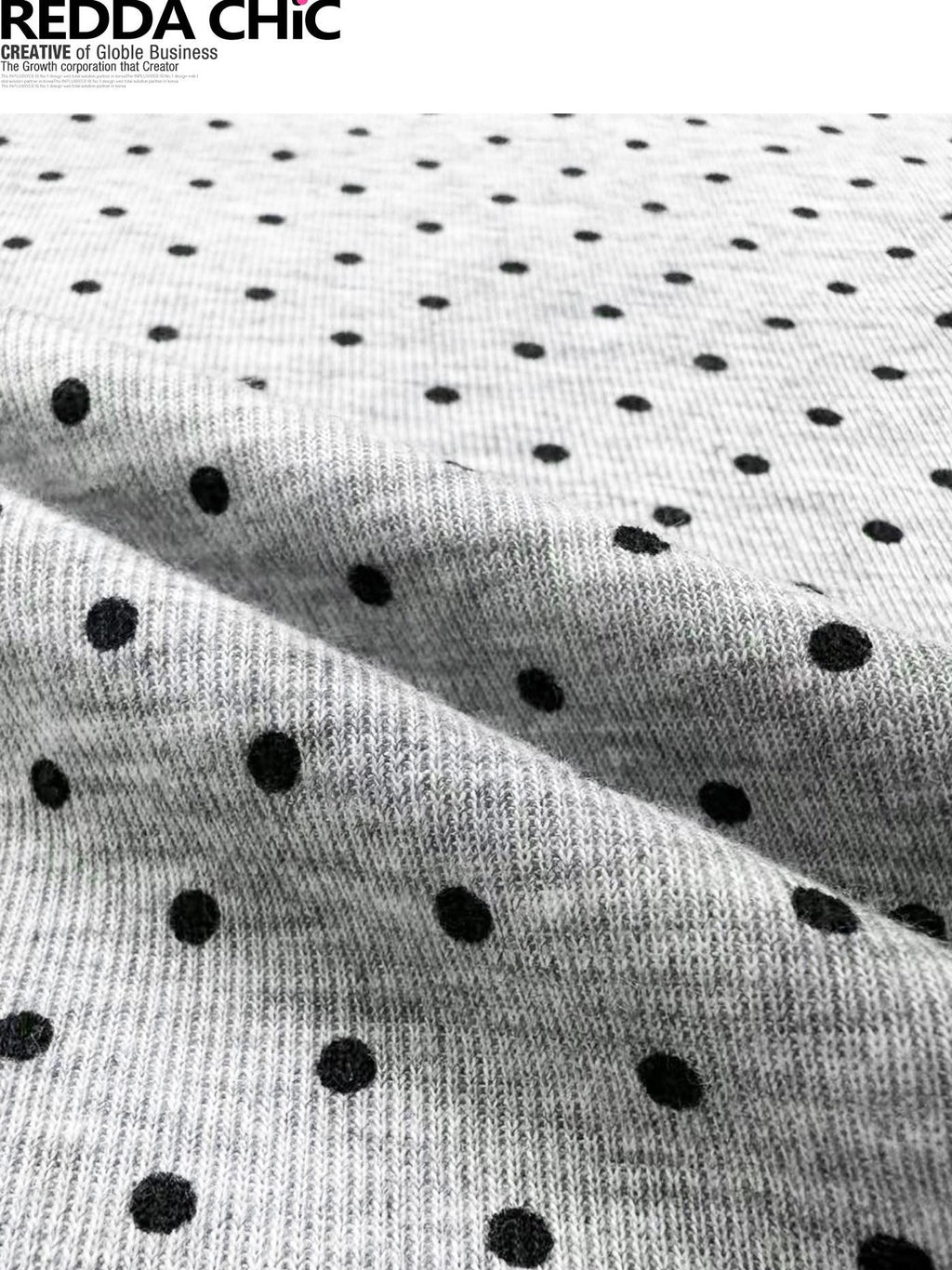 REDDACHIC Gray Polka Dot Knit Half Turtleneck Slim Women'S Long Sleeve T-Shirts