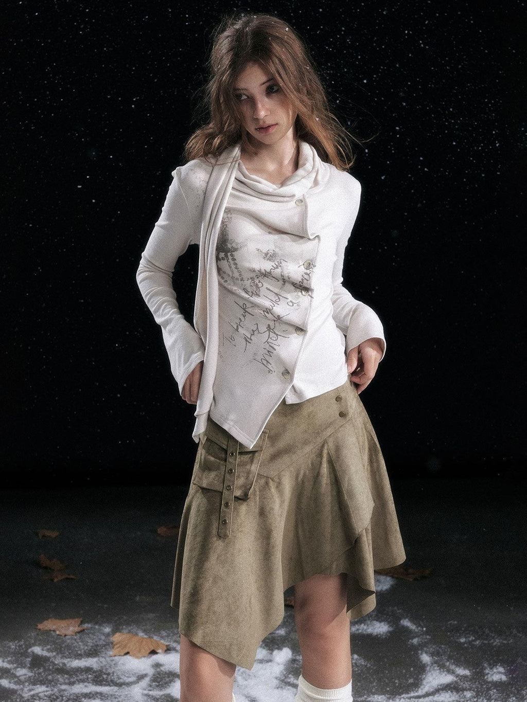 Cest Nous Slim Fit Pleated Viscose Blend Button Front Long Sleeve Women Knit Cardigans