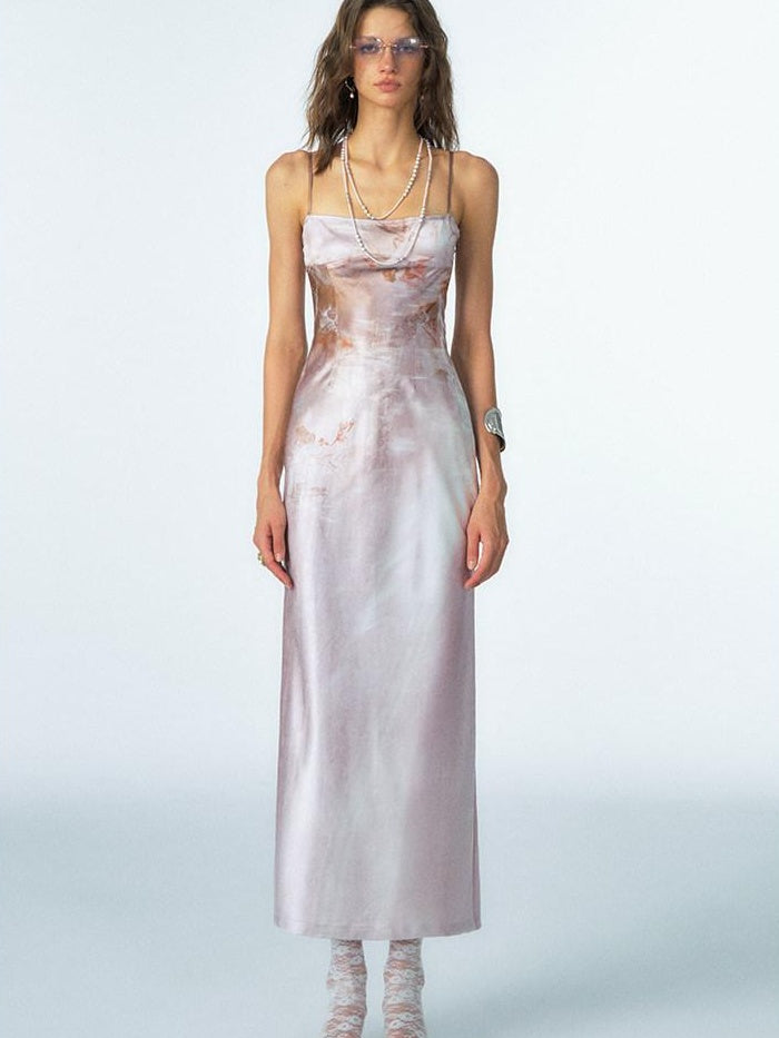 OfAkiva Organza Ombre High Waist Sexy A Line Slip Women Citywalk Maxi Dresses
