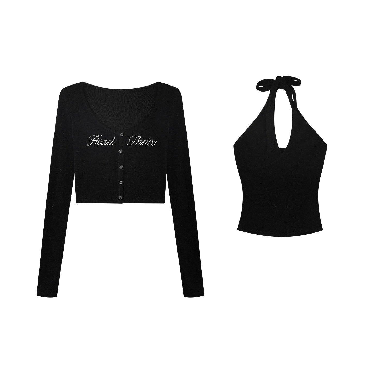 ZERO_Embroidered_Slim_V-neck_Vest_Cardigan_Three_Piece_Viscose_Women_Top_&_Pants_Sets_MISSTT
