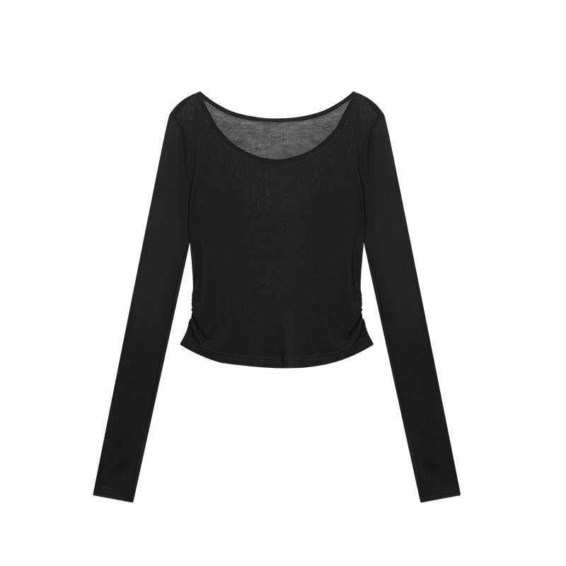 ZERO_Lightweight_Two_Piece_Pullover_Slim_Fit_Sexy_Women_Layered_Long_Sleeve_T-Shirts_MISSTT