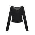 ZERO_Lightweight_Two_Piece_Pullover_Slim_Fit_Sexy_Women_Layered_Long_Sleeve_T-Shirts_MISSTT