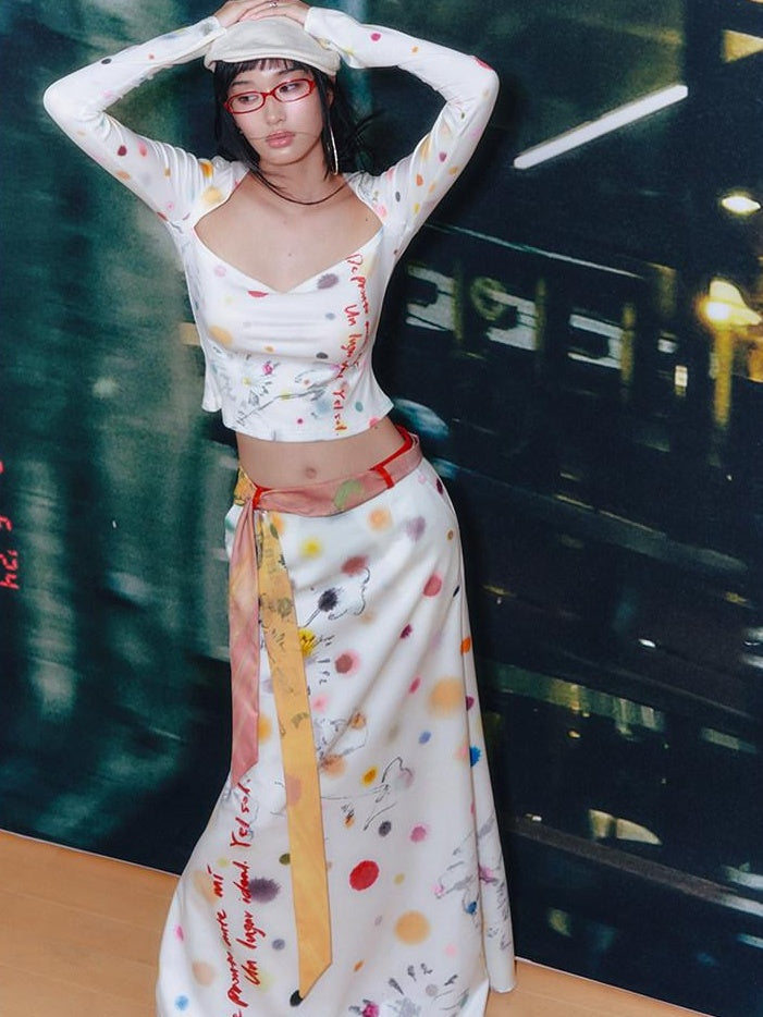 OfAkiva High Waist Printed Floral A Line Relaxed Fit Zipper Casual Women Maxi Skirts