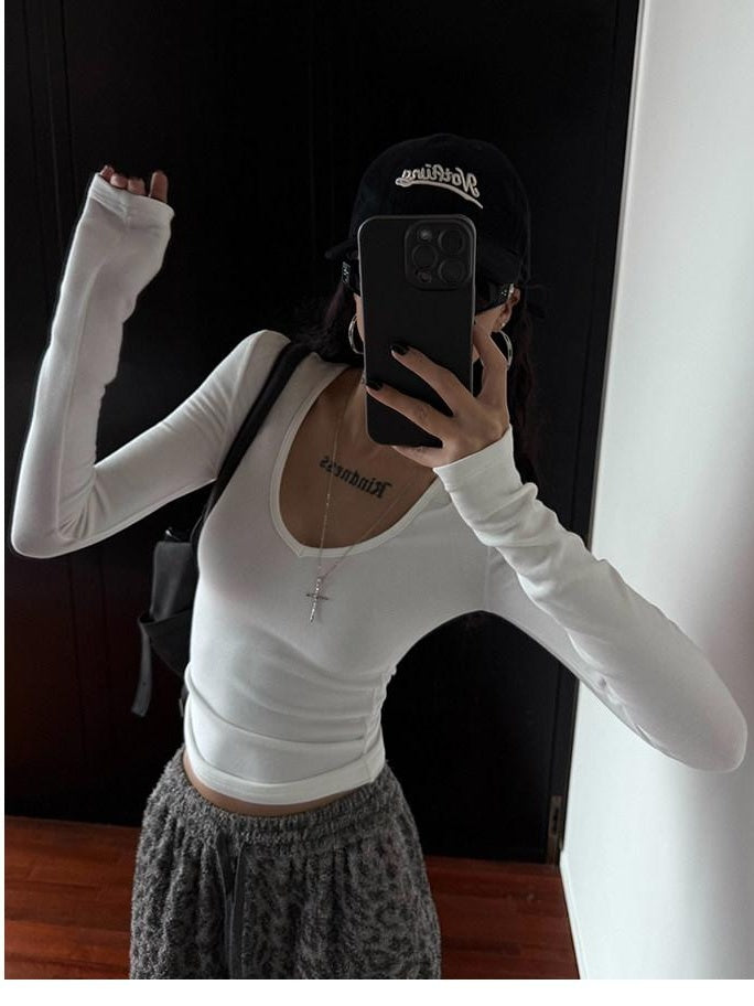 ZERO Cozy Viscose V-neck Slim Fit Casual Long Sleeve Women Solid Knitwear