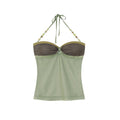ZERO_Sweet_Tie_Halter_Slim_Padded_Cropped_Green_Polyester_Camisoles_MISSTT