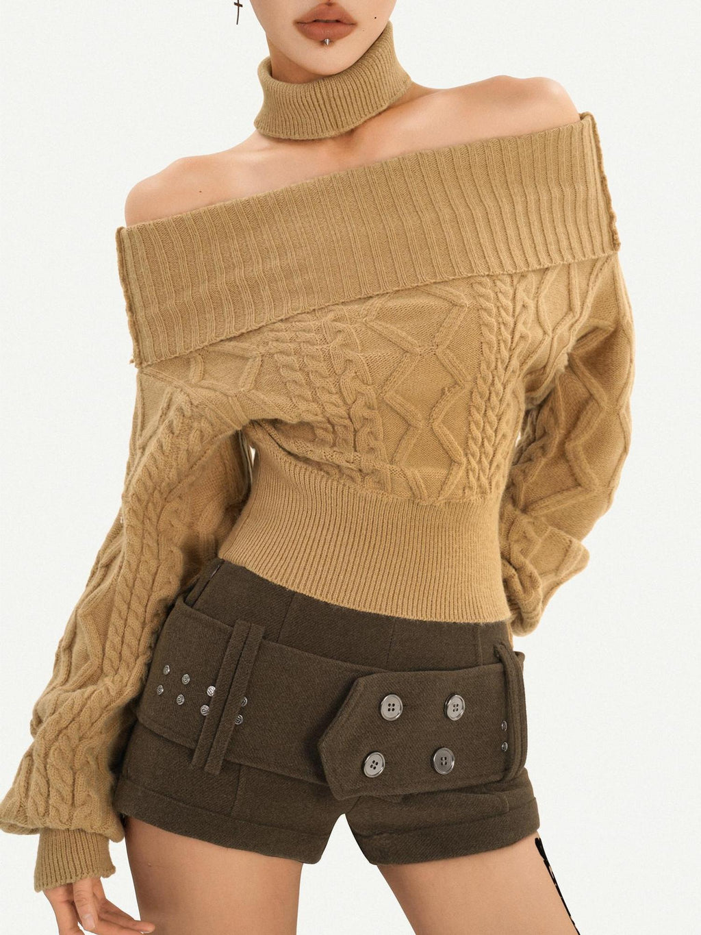 Nico Molly Vintage Thick Straight Cut Natural Waist Women Daily Black Brown Mini Shorts