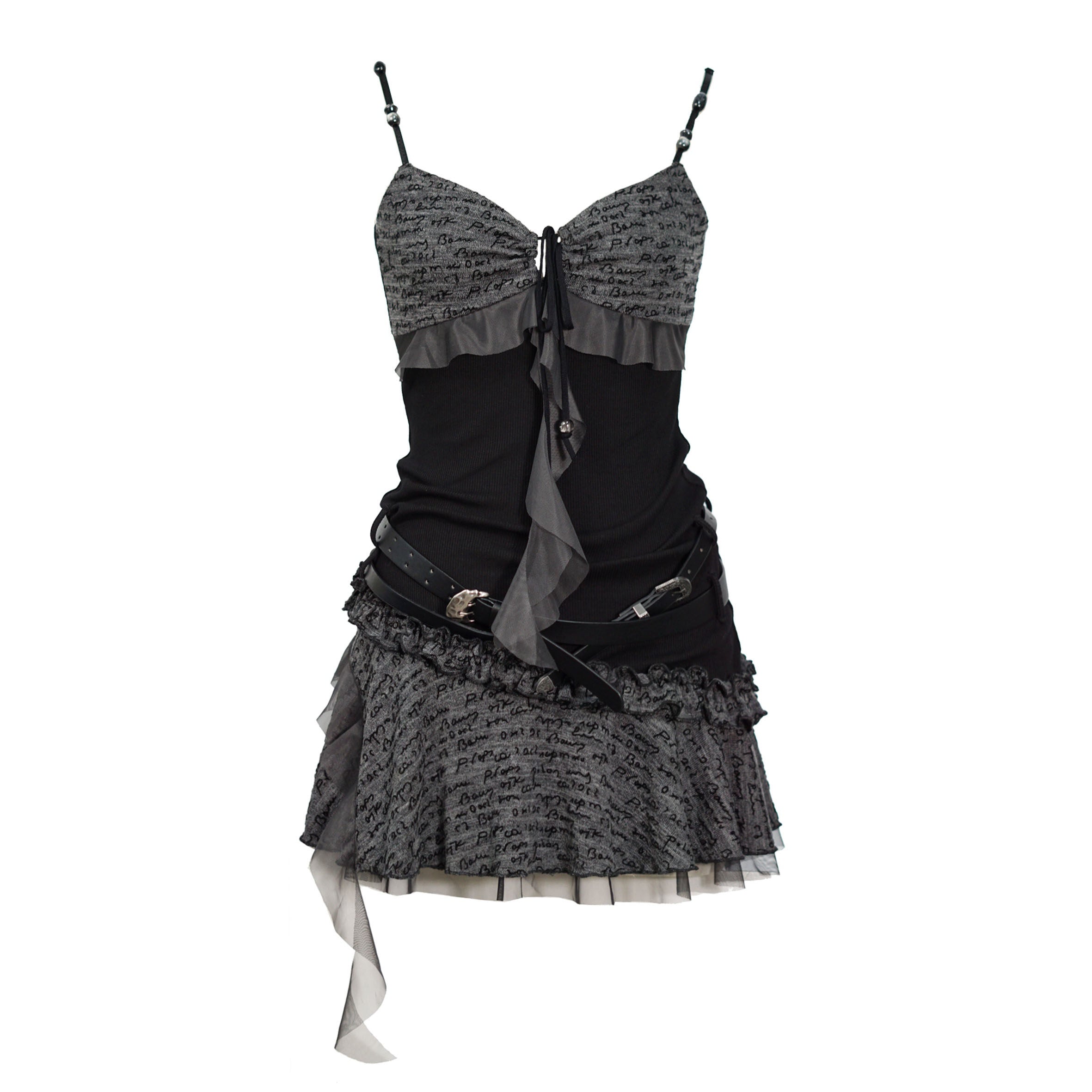 Cest_Nous_Cinched_Waist_Ruched_Spaghetti_Strap_Street_A_Line_Casual_Cotton_Minidresses_MISSTT