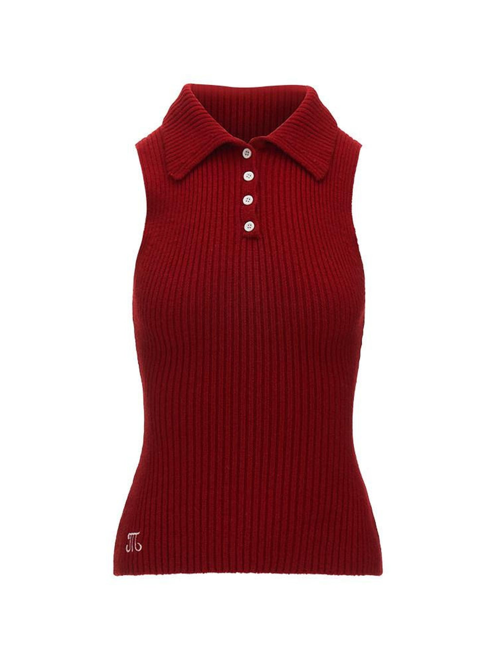 MAMC Minimalist Office Slim Fit Polo Collar Button Long Sleeve Women Purple Knitwear