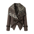 NO_ROMANCE_Leopard_Print_Patchwork_Reversible_Lapel_Women'S_Boucle_Tweed_Plush_Short_Coats_MISSTT