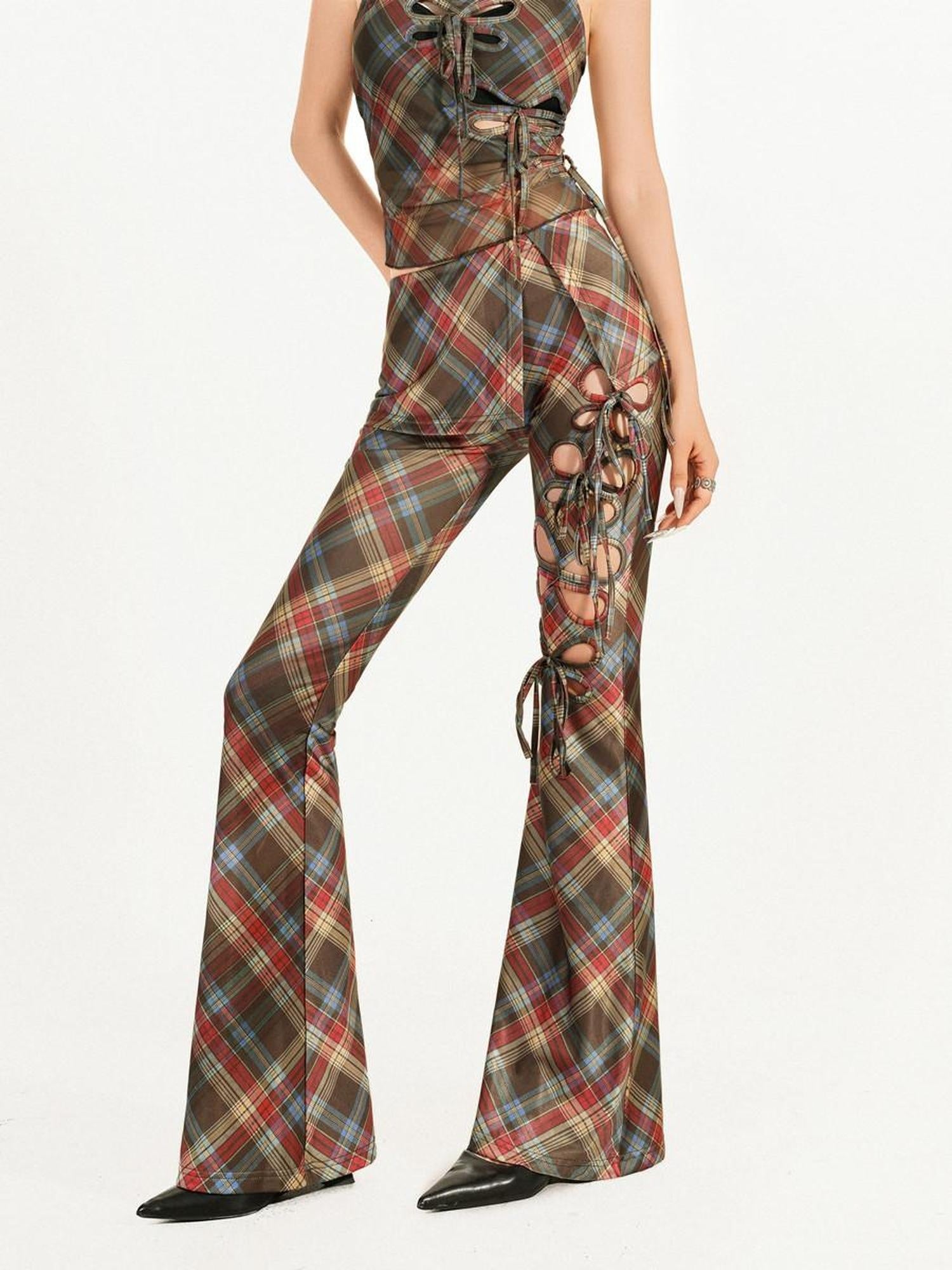 Nico Molly Printed Cami And Micro Flare Long Pants Urban Natural Waist Top & Pants Sets