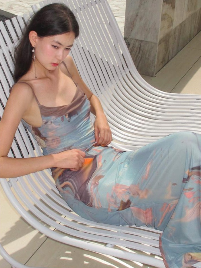 OfAkiva Polyester Camisole Two Piece With Shawl S M L Xl For Women Top & Skirt Sets