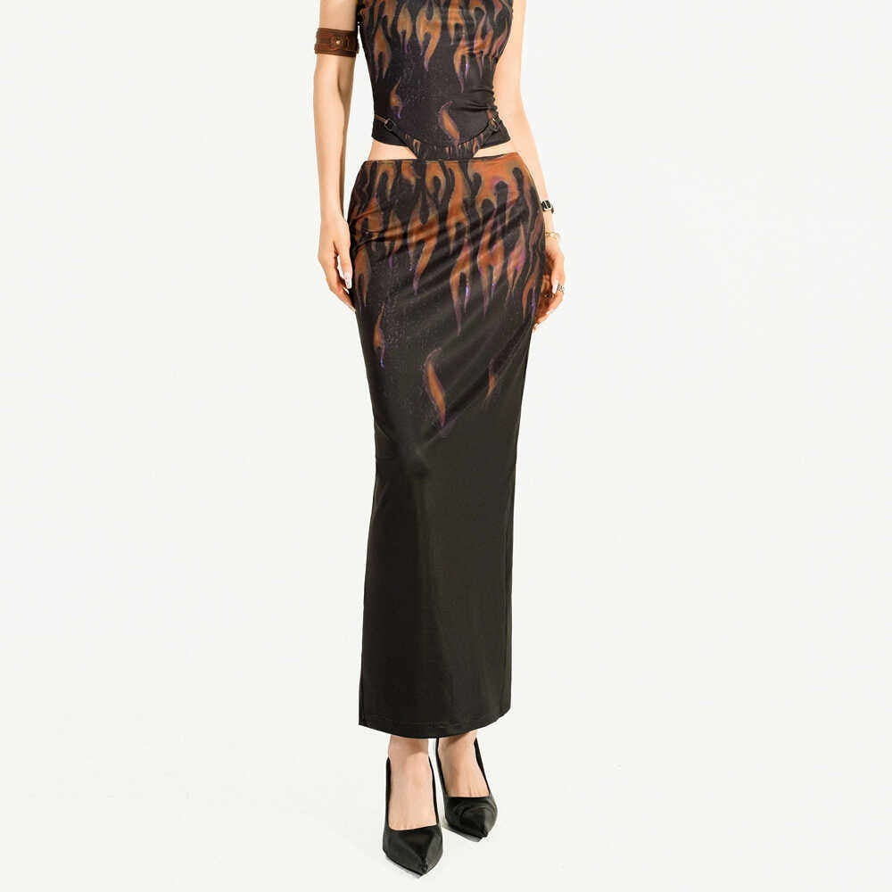 Nico_Molly_Polyester_Pullover_Cropped_Top_High_Waist_Multicolor_Two_Piece_Top_&_Skirt_Sets_MISSTT