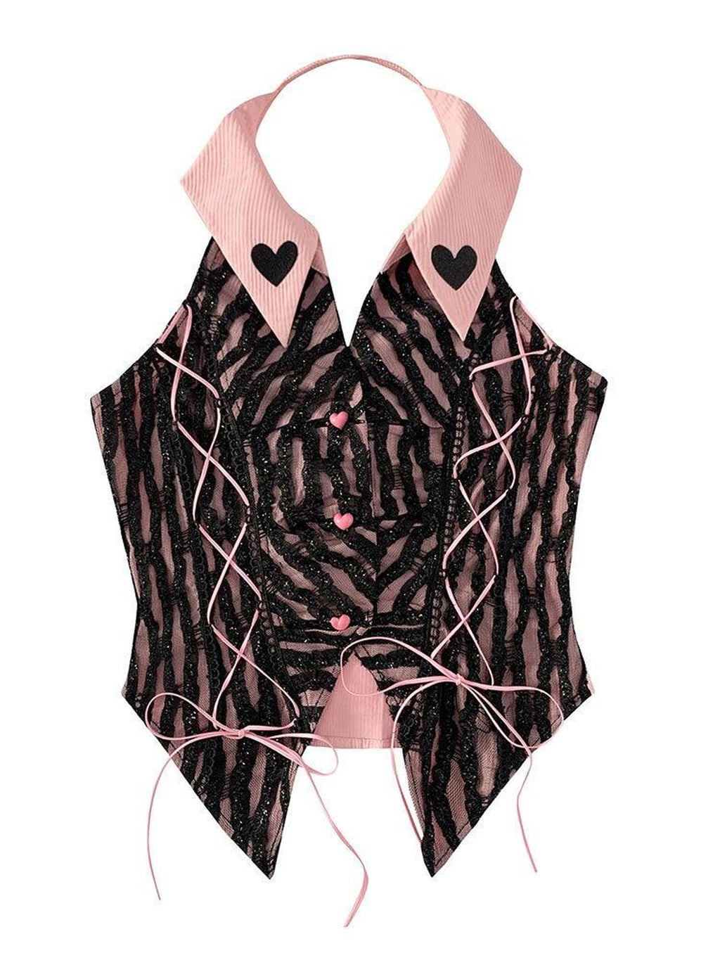 WSW Original Design V-neck Slim Fit Breathable Polyester Women Black Pink Tank Tops