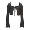MAMC_Acrylic_Blend_Slim_Fit_Tie_Front_Square_Neck_Cropped_Office_Grey_Cardigans_MISSTT