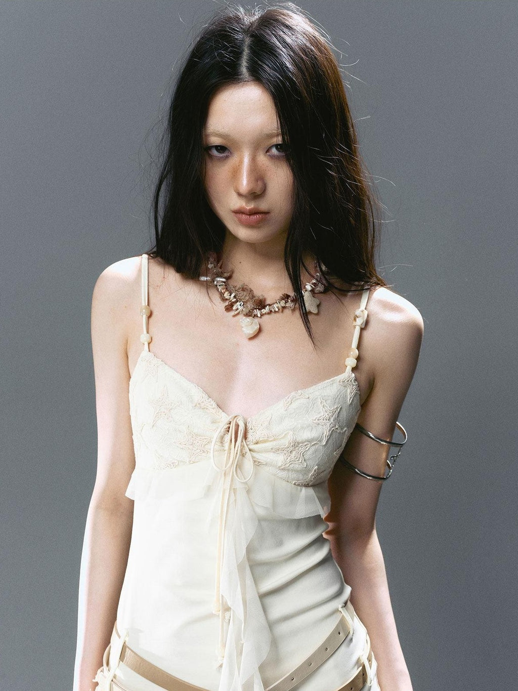 Cest Nous Mother Of Pearl Chain Original Design Light Coffee Multicolor Women Necklaces