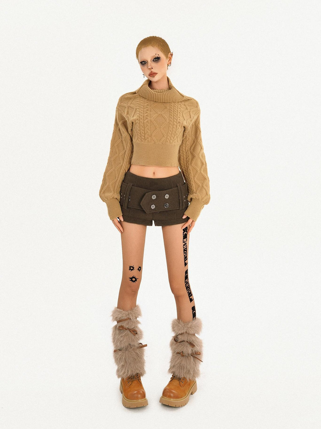 Nico Molly Vintage Thick Straight Cut Natural Waist Women Daily Black Brown Mini Shorts
