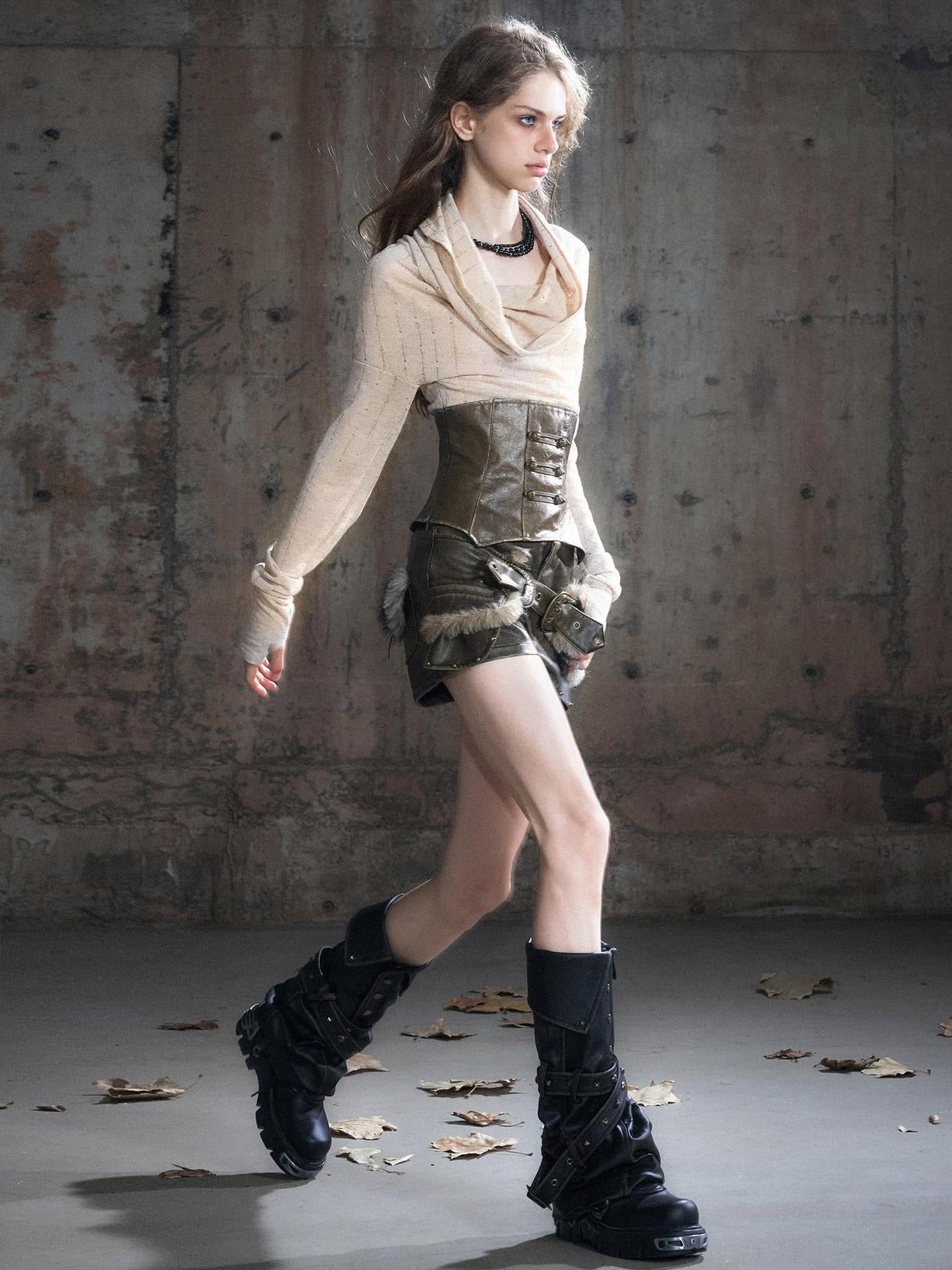 Cest Nous Durable Pu Faux Leather Classic Casual Black Brown Fashion Boots