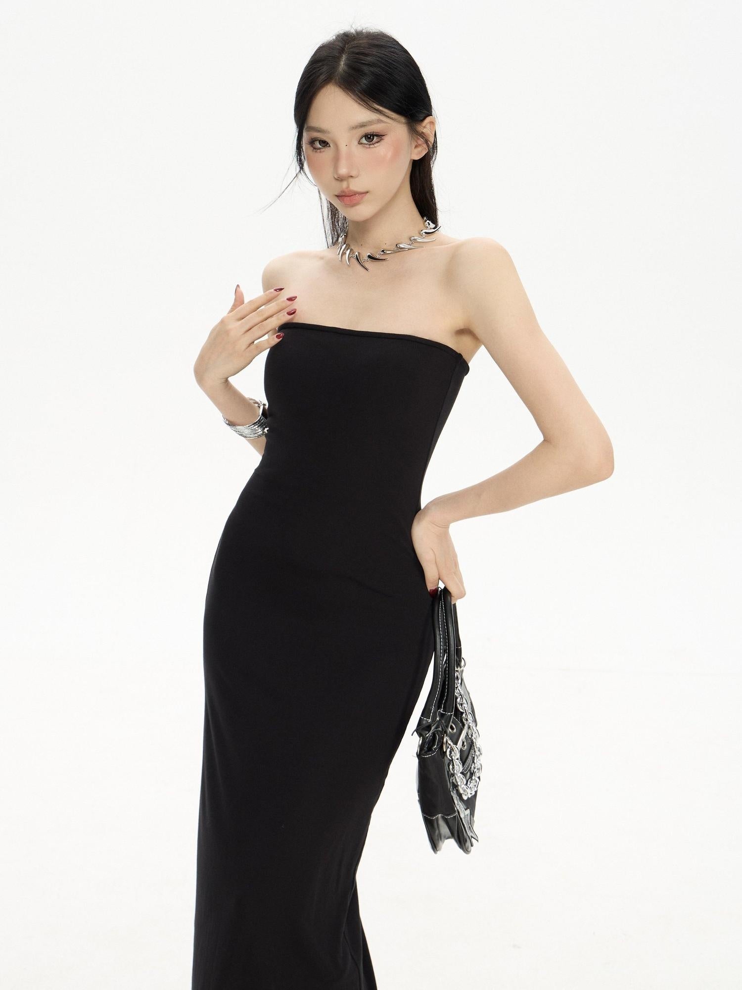 ZERO Viscose Knit Sleeveless Pencil Natural Waist Casual Women Pullover Maxi Dresses